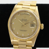 Rolex Day Date President Ref 18038 18KYG Champagne Diamond Dial Rolex Day Date President Ref 18038 18KYG Champagne Diamond Dial